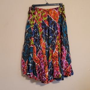 Madison Studio colorful godet skirt size 12P